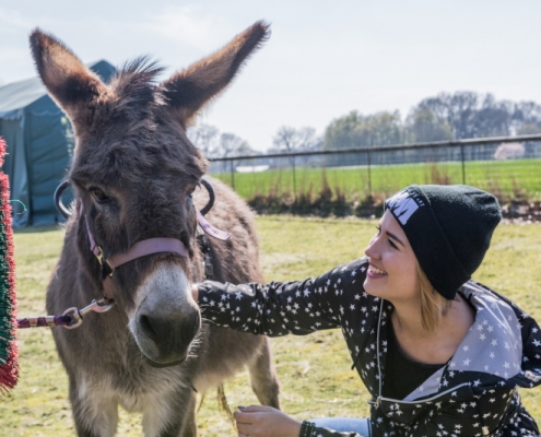 Emily mit Esel Anna